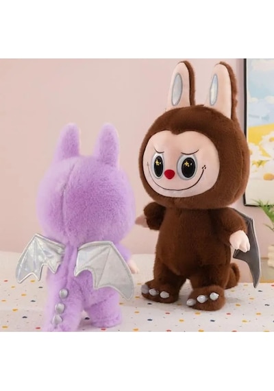 Kahverengi Dragon Labubu Peluş Oyuncak Kanatlı Kuyruklu Seri Labubu Peluş Oyuncak