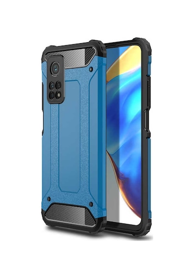 Noktaks - Xiaomi Uyumlu Xiaomi Mi 10t Pro 5g - Kılıf Çift Katman Zırh Tank Crash Military Kapak - Mavi Noktaks - Xiaomi Uyumlu Xiaomi Mi 10t Pro 5g - Kılıf Çift Katman Zırh Tank Crash Military Kapak - Mavi
