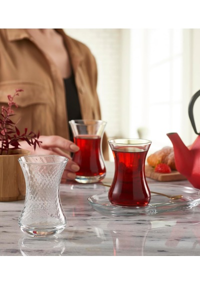 Paşabahçe Incebellı Çay Bardağı 125 Cc 6'li Pencereli Kutu Çok Renkli