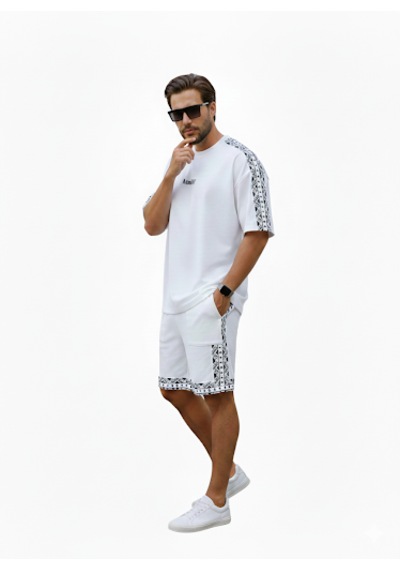 Hoodraze Tşört Oversize Beyaz