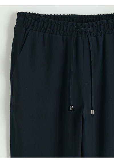 Lcw Everyday Lacivert Beli Lastikli Loose Fit Kadın Pantolon