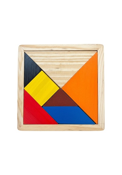 Ahşap Tangram Zeka Oyunu- 7 Parça Ahşap Zeka Oyunu