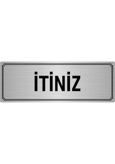 Metal Yönlendirme Levhası, Departman Kapı İsimliği İtiniz 10x20 cm Gümüş Renk