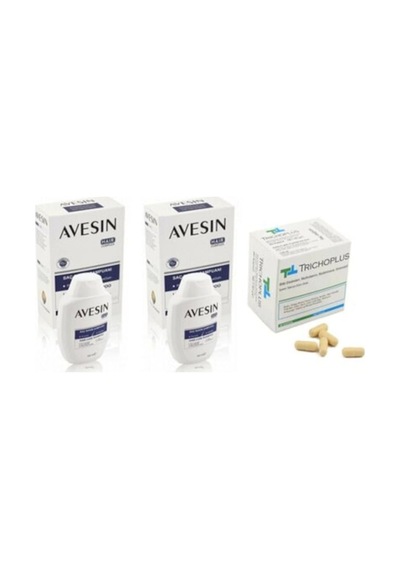 Avesin Trichoplus 2'si 1 Arada Şampuan 2 x 300 ML + Trichoplus 60 Kapsül