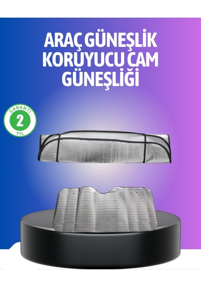 Metalize Reflektör Yüzeyli Uv Koruyucu Araç Güneşliği Serin Ve Güvenli Sürüşler İçin 001