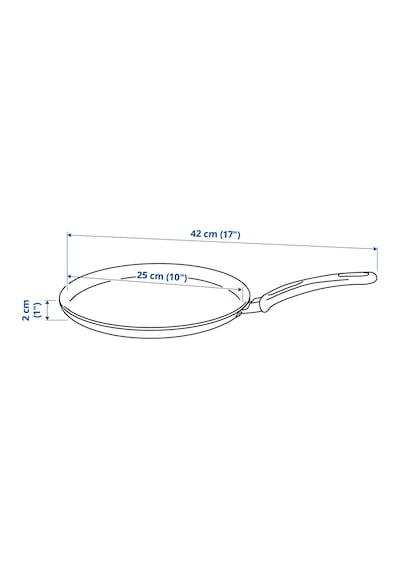 Ikea Hemlagad Krep-pankek Tavası 25 Cm Siyah 1 Parça