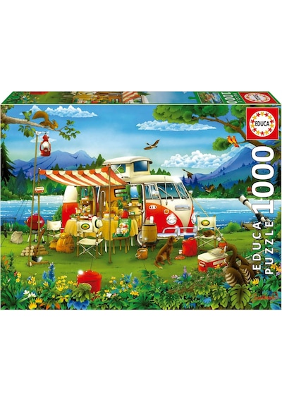 Educa 1000 Parça Harika Kamp Tatili Puzzle - 19922 - Camping Holiday
