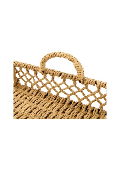 Deco Rustico Dekoratif Tepsi - Bej - 22 Cm
