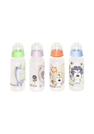 Bebedor 24302 Desenli PP Silikon Orta Akış Biberon 250 ML