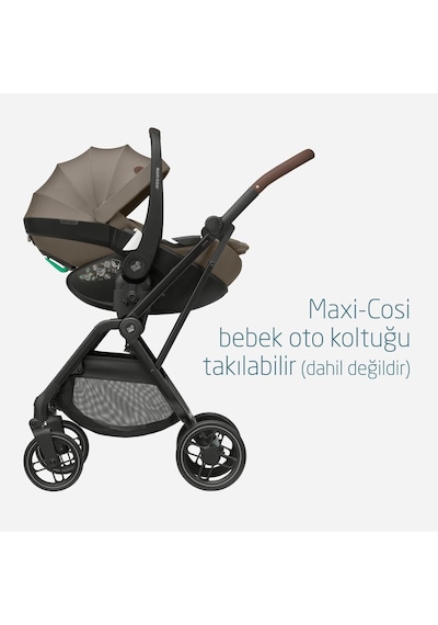 Maxi-Cosi Leona2 Çift Yönlü Uzatılabilir Sırt Desteği Tam Yatabilir Seyahat Sistem Olabilen Bebek Arabası Twillic Truffle