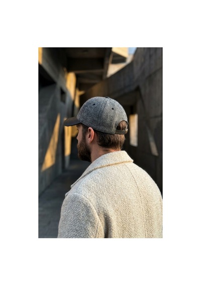 Emybox Deri Siperlikli Kaşe Kadife Şapka Unisex Kışlık - Ayarlanabilir Urban Stil Baseball Cap Gri
