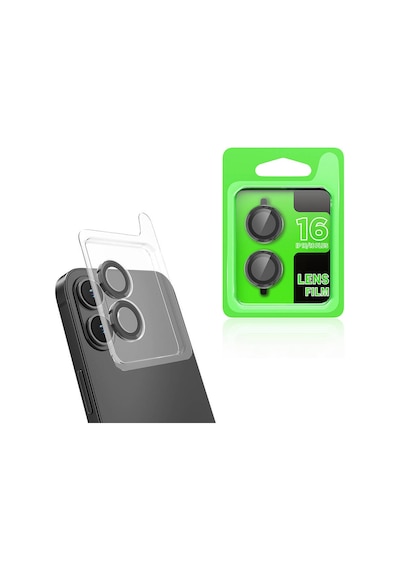 Apple Uyumlu iPhone 16 Plus Kamera Lens Koruyucu Çerçeveli Koruyucu Cl-07
