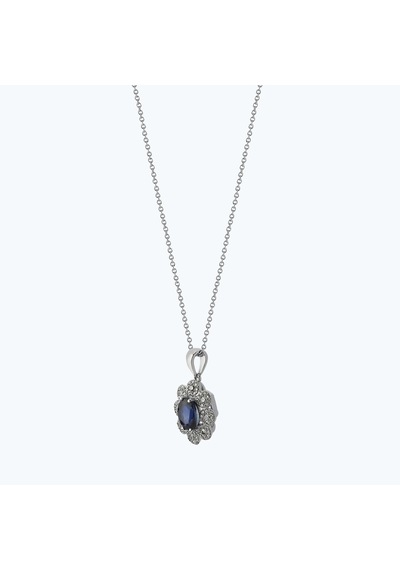 Altınbaş Pırlanta Safir Kolye He266s-18k