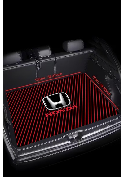 Dijital Baskı Dekoratif Honda Desen Araba Bagaj Matı Yıkanabilir Bagaj Havuzu