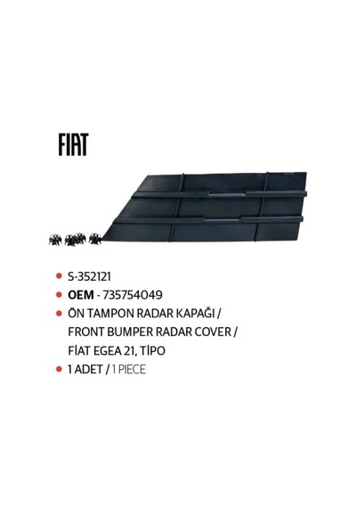 Ön Tampon Radar Kapağı Fiat Egea 2021--&gt