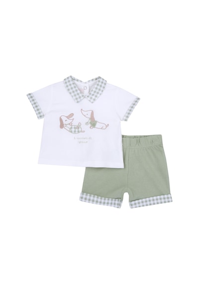 Chicco Takım / T-shirt+pantalon 09073843000000 000051 Lıght Green Açık Yeşil