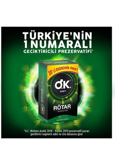 Okey Rötar Prezervatif 2 x 20'li