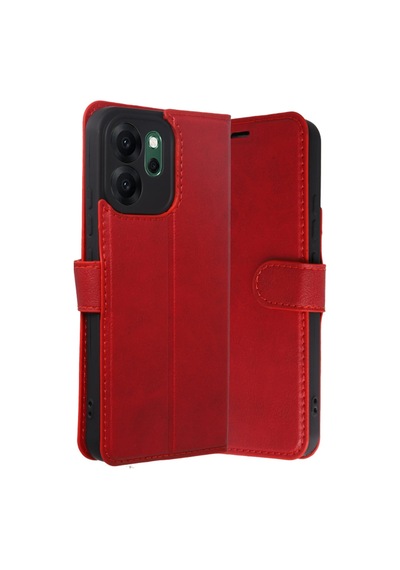 Oppo Reno 14f Trend S Plus Kapaklı Kılıf - Kırmızı