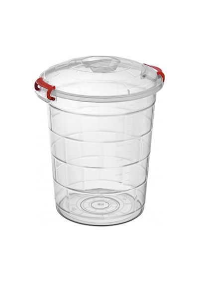Gıda Bakliyat Saklama Kabı Kovası Şeffaf 30 Litre Çok Renkli