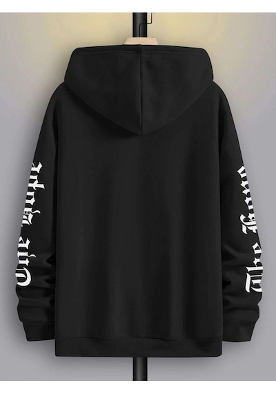 Startmore Adrift The Hope Renkli Baskılı Oversize Kapüşonlu Sweatshirt Beyaz Siyah