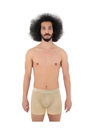 Cnt Erkek Boxer Likralı 6'lı Ten Rengi Premium Paket Trendybee Desenli Desenli
