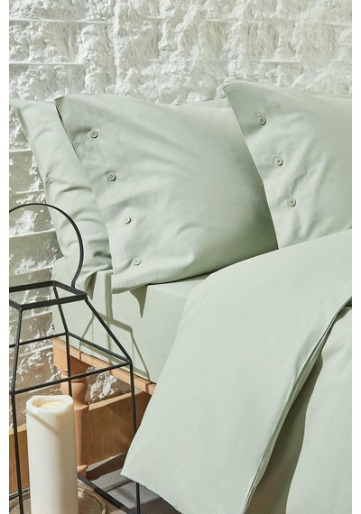 Tr Yataş Plain Battal Boy Ranforce Yıkamalı Nevresim Takımı - Adaçayı, 240 X 220 Genel