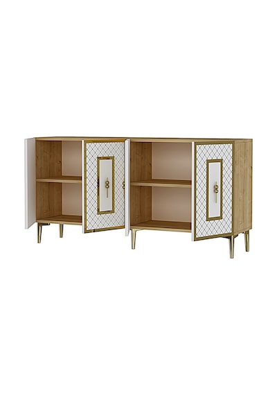 Ka1510dbg Puma Konsol, Tv Sehpası Safirmeşe-beyaz-gold 150cm Safirmeşe-beyaz-gold Ka1510dbg Puma Konsol, Tv Sehpası Safirmeşe-beyaz-gold 150cm Safirmeşe-beyaz-gold