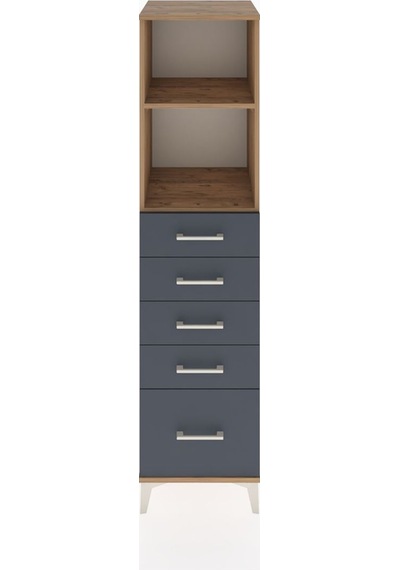 Hyperion Dolap 2 Raflı 5 Çekmeceli 44x44x182 Çam-antrasit Çam Hyperion Dolap 2 Raflı 5 Çekmeceli 44x44x182 Çam-antrasit Çam