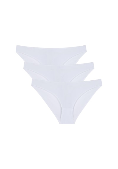 New Lilla 10010 3'lü Slim Bikini Külot Paketi Beyaz