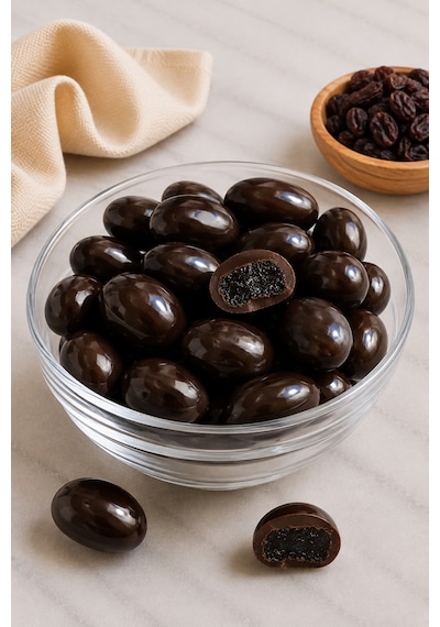 Bitter Çikolatalı Üzüm Draje 100 G