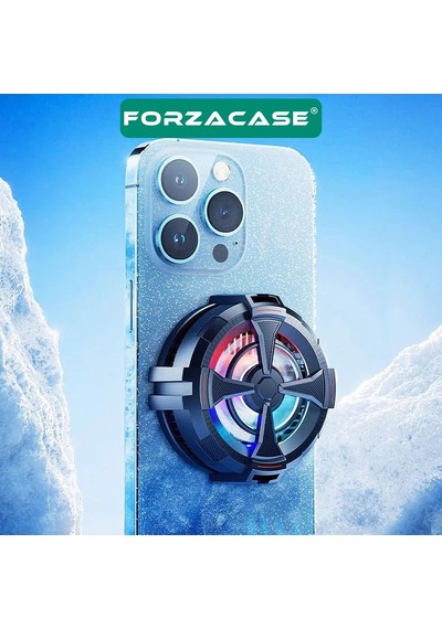 Forzacase Asus Rog Phone 5 Uyumlu 5500 Rpm Kablolu Rgb Işıklı Manyetik Soğutucu Fan - Fc560