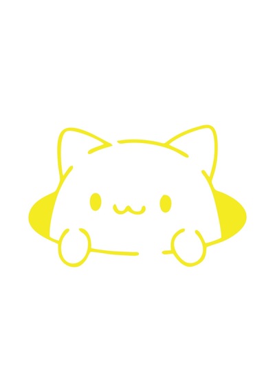 Kedi Araba Stickeri 17x17 Cm Sarı