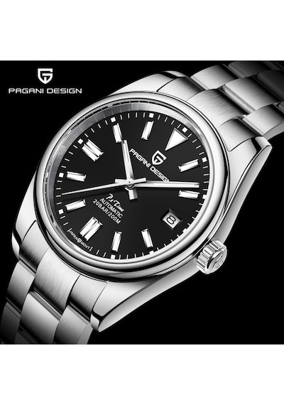Pagani Design Pd-1690 Oyster Perpetual 38mm 200m Su Geçirmez Japon Nh35 Otomatik Mekanik Paslanmaz Çelik Saat Siyah