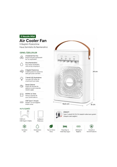 Blic Bwfn10 Beyaz Sulu Fan Masa Üstü Mini Klima Vantilatör Nemlendiricili Soğutucu Fan 600ml Blic Bwfn10 Beyaz Sulu Fan Masa Üstü Mini Klima Vantilatör Nemlendiricili Soğutucu Fan 600ml