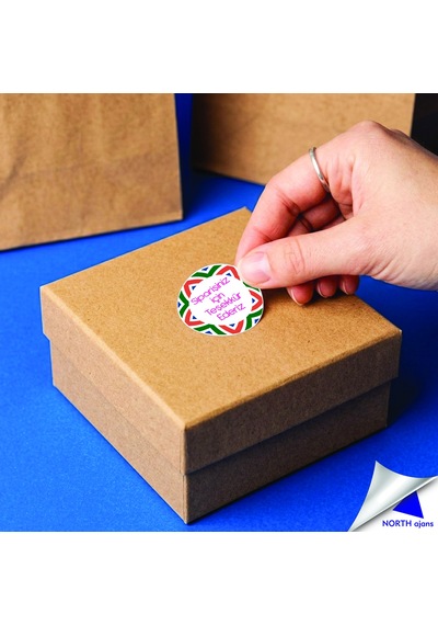 Sipariş Paketi Etiketi Sticker 3,5cm 28 Adet Baskes Model 3