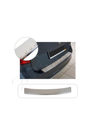 Skoda Yeti 2 Uyumlu Krom Arka Tampon Üstü Koruma Paslanmaz Çelik
