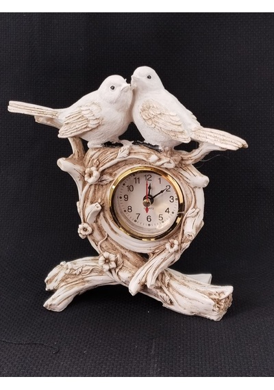 Tutku Akrilik Quartz Masa Saati Çiçek Desenli