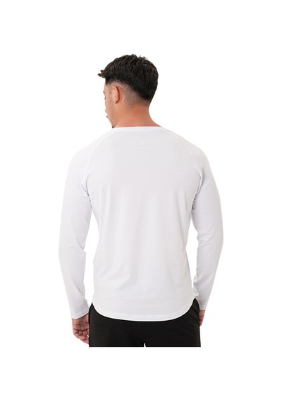 Musclecloth Elite Reglan Uzun Kollu T-shirt Beyaz Beyaz