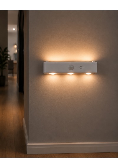 1 Adet Dikdörtgen Şeklinde 3 Modlu Sensörlü Led Lamba Usb Şarjlı Hareket Sensörlü Gece Lambası Kablosuz Dolap Koridor Merdiven Aydınlatma Beyaz 58631200