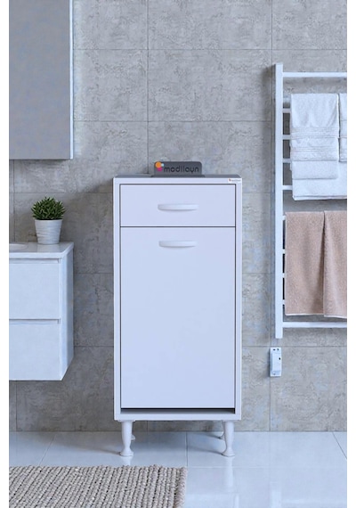 Eliusta Asil 40 Cm Kirli Çamaşır Sepetli Banyo Dolabı 1 Çekmeceli Mutfak Çok Amaçlı Dolap 40x88x32,5 Cm Beyaz Eliusta Asil 40 Cm Kirli Çamaşır Sepetli Banyo Dolabı 1 Çekmeceli Mutfak Çok Amaçlı Dolap 40x88x32,5 Cm Beyaz