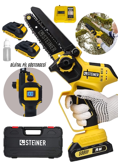 Steiner ST-598VF S Dijital Şarj Göstergeli Dal Budama Testeresi