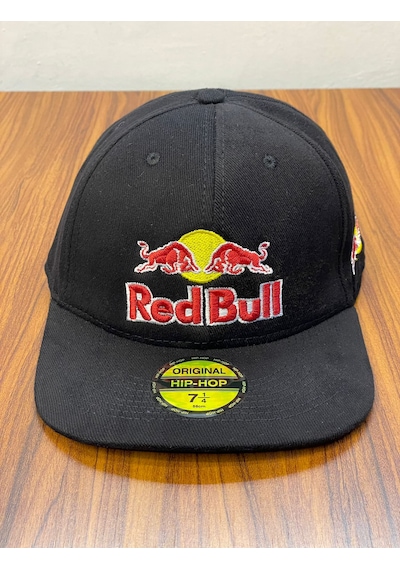 Hamze Red Bull Nakışlı Hip Hop Snapback Rapper Basket Cap Şapka Siyah