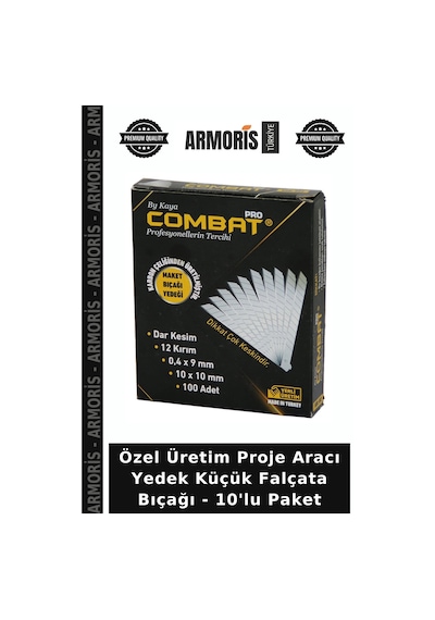 Özel Üretim Proje Aracı Yedek Küçük Falçata Bıçağı - 10'lu Paket