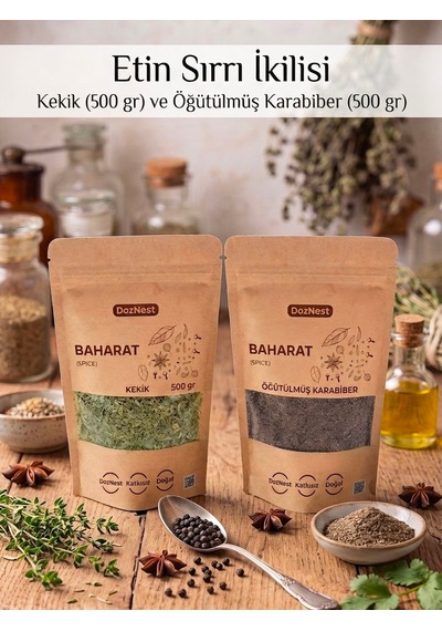 Doznest Etin Sırrı İkilisi: Kekik 500 Gr Ve Öğütülmüş Karabiber 500 Gr