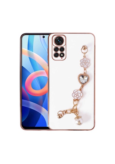 Zore Redmi Note 11 Pro 5g Kılıf El Tutamaçlı Kamera Korumalı Ogaa Taka Silikon Kapak - Beyaz