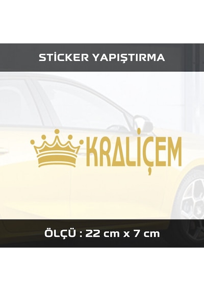 KRALİÇEM sticker etiket araba  motosiklet uyumlu