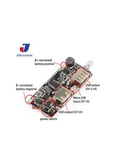 Ekranlı Powerbank Devresi Çift Usb Çıkışlı, Ekranlı Power Bank