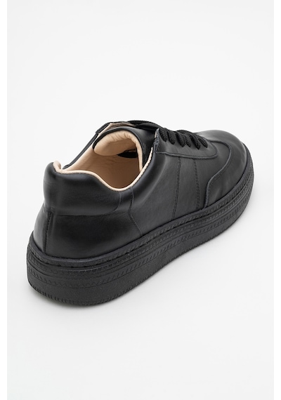 Luvishoes Luvi Shoes Fiore Siyah Cilt Hakiki Deri Kadın Spor Ayakkabı Siyah