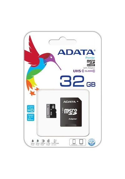 Adata Premier AUSDH32GUICL10-RA1 32 GB MicroSDHC Class 10 UHS-I Hafıza Kartı + Adaptör