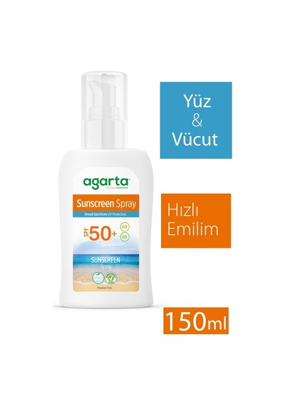 Agarta Güneş Spreyi SPF 50+ 150 ML Yetişkin